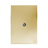 Conjunto Coaxial TV (Antena) 4x2 - Novara Dourado Cromado